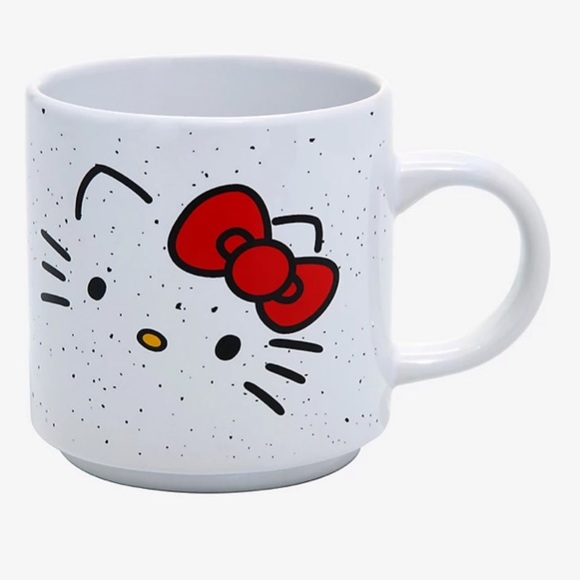 New Hello Kitty Speckled Ceramic Mug Set of 2 - Picture 3 of 5